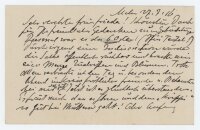 Fritz Strobentz - Postkarte - 27. Juli 1916