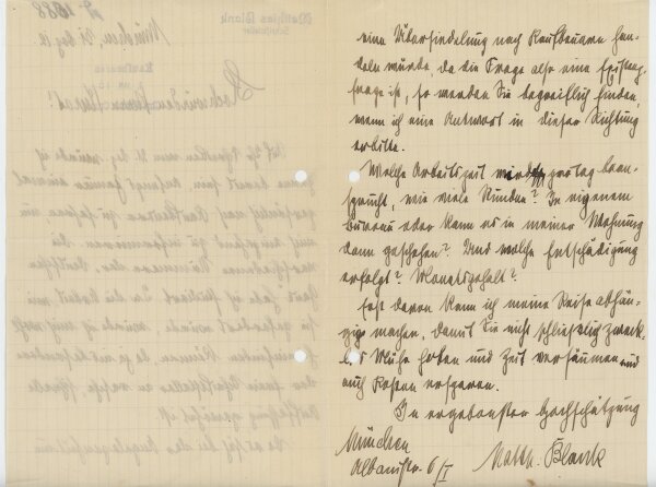 Matthias Blank - Brief - 31. Dezember 1912