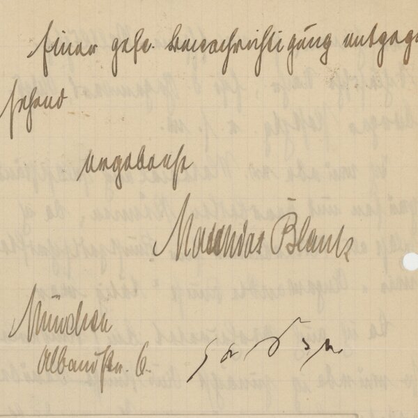Matthias Blank - Brief - 20. Dezember 1912