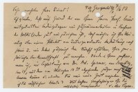 Friedrich von der Leyen - Postkarte - 7. Juni 1913