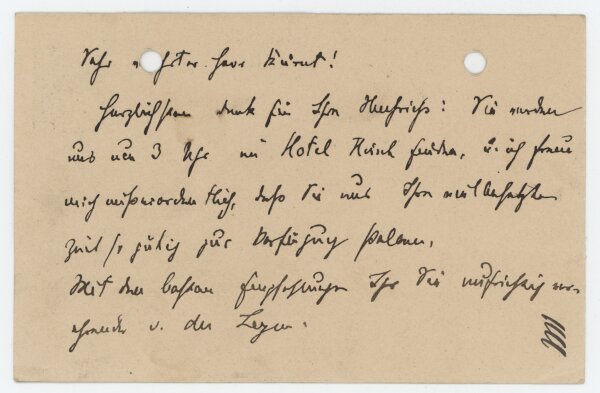 Friedrich von der Leyen - Postkarte - 13. Juni 1913