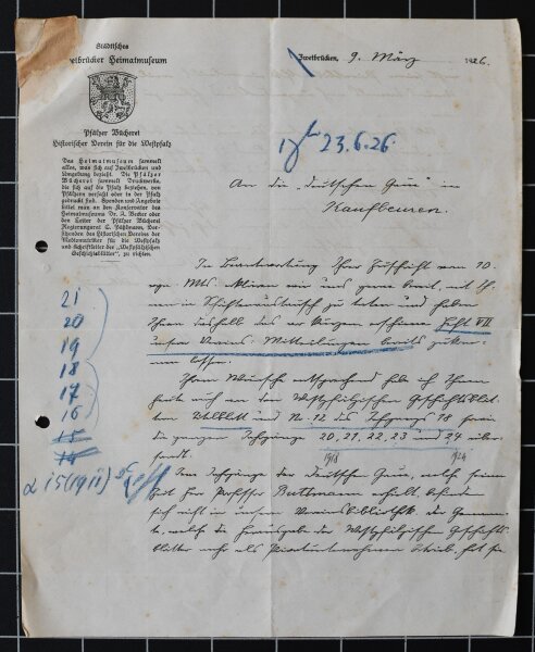 Carl Pöhlmann - Brief - 1. März 1926
