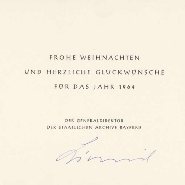 Heinz Lieberich - Karte - Weihnachten 1963