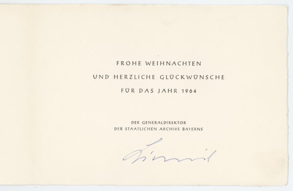 Heinz Lieberich - Karte - Weihnachten 1963