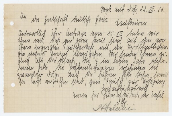 Carl Haeberlin - Brief - 22. Dezember 1926