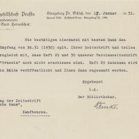Heinrich Kemke - Brief - 17. Januar 1931