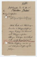 Simon Hutter - Brief - 15. Dezember 1921