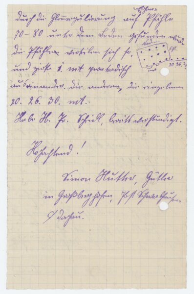 Simon Hutter - Brief - 15. November 1922