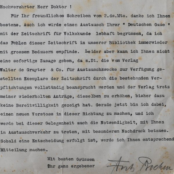Fritz Böhm - Brief - 8. Juli 1931