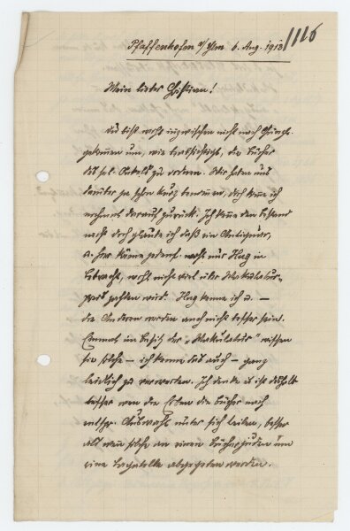 Joseph Hipp - Brief - 6. August 1913