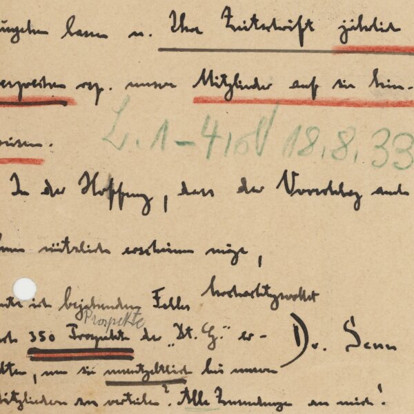 Ernst Senn - Karte - 25. Juli 1933