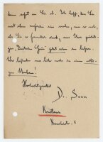Ernst Senn - Karte - 9. Dezember 1933