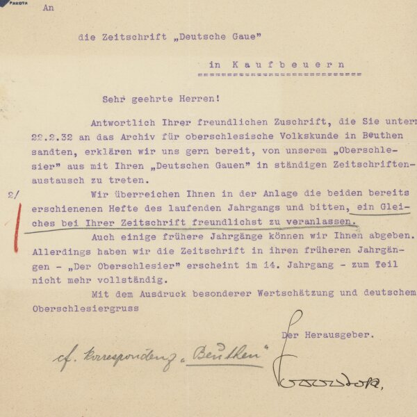 Karl Sczodrock - Brief - 8. März 1932