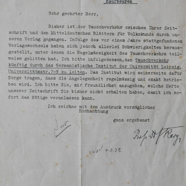 Fritz Karg - Brief - 14. Januar 1932