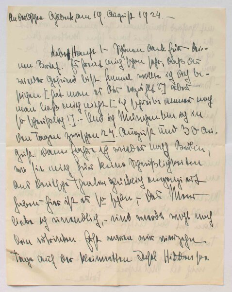 Erika Mann - Brief - 19. August 1924