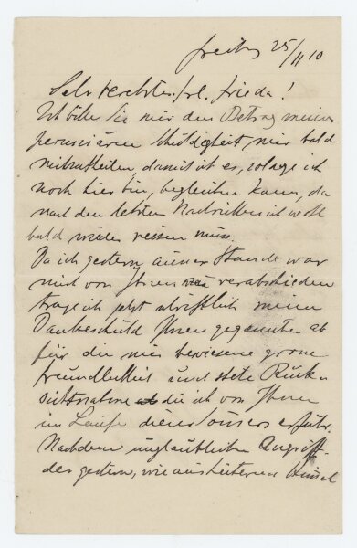 Fritz Strobentz - Brief - 15. November 1910