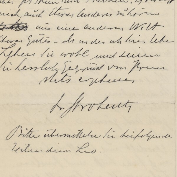 Fritz Strobentz - Brief - 10. Februar 1911
