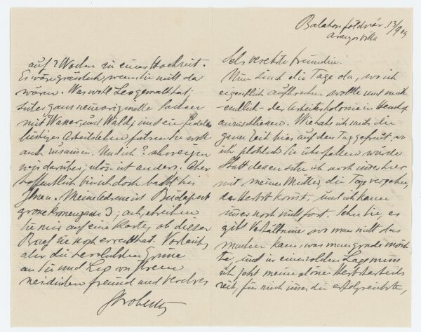 Fritz Strobentz - Brief - 13. September 1909