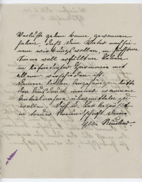 Ella Räuber - Kondolenzbrief - 21. Juni 1914