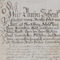 Anton Schenk von Castell - Bestandbrief - 10. Februar 1782