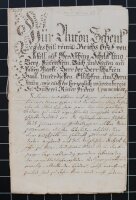 Anton Schenk von Castell - Bestandbrief - 10. Februar 1782