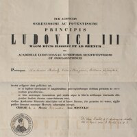 August Knoebl - Immatrikulationsurkunde - 21. April 1855