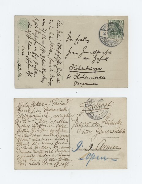 Adolf von Hahnke - Postkarten/ Konvolut - 1910-1917