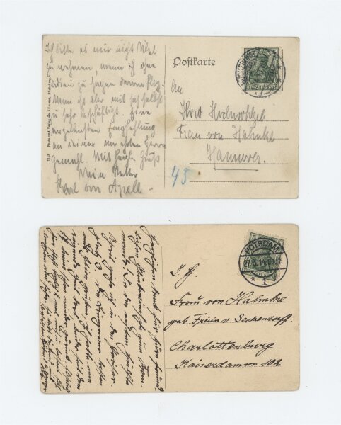 Adolf von Hahnke - Postkarten/ Konvolut - 1910-1917