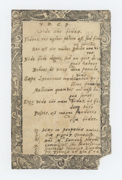 M. Samuel Heyde - Erinnerung/ Nachruf - 1574