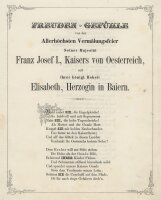 Elisabeth von Österreich - Hochzeitsanzeige -...
