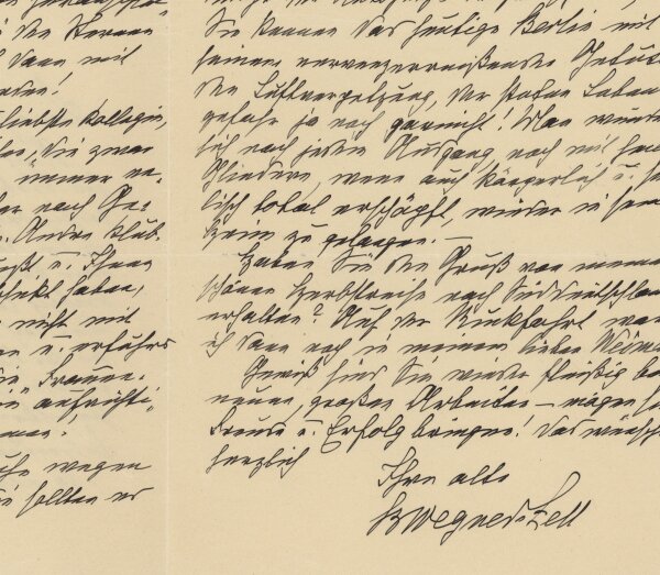 Bertha Wegner-Zell - Brief - Februar 1927