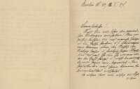 Bertha Wegner-Zell - Brief - Februar 1927