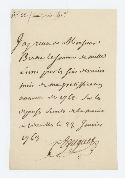 Laurent Truguet - Brief - nach 1805