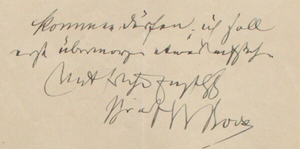 Wilhelm von Bode - Brief Wilhelm von Bode an Eduard Plietzsch 1910 - Handschrift