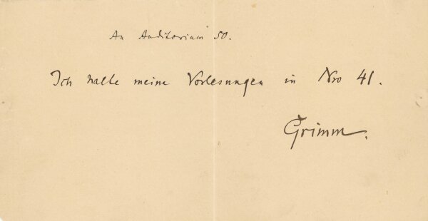 Herman Grimm - Autograph Kunsthistoriker Herman Grimm - Handschrift - nach 1873