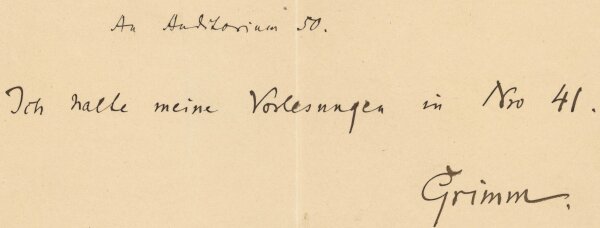 Herman Grimm - Autograph Kunsthistoriker Herman Grimm - Handschrift - nach 1873