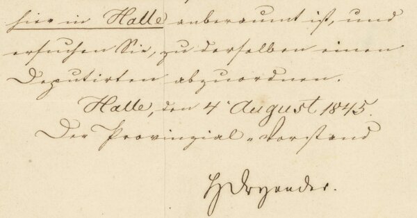 Hermann Ludwig Dryander - Autograph Theologe Hermann Dryander - Handschrift - 1845