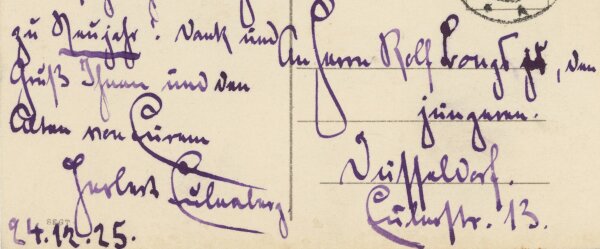 Herbert Eulenberg - Autograph Dichter Herbert Eulenberg - Handschrift - 1925