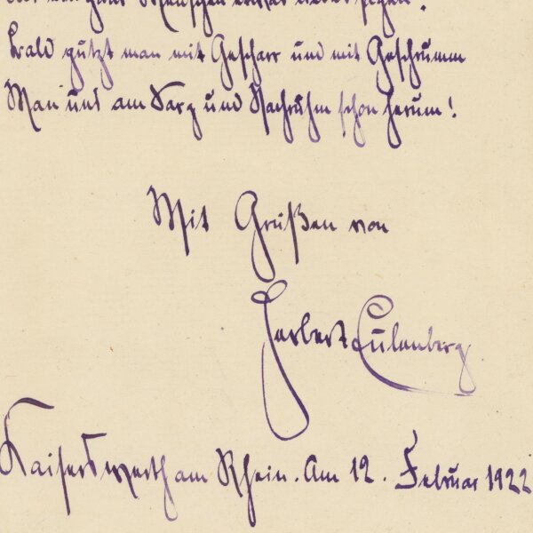 Herbert Eulenberg - Autograph Dichter Herbert Eulenberg - Handschrift - 1922