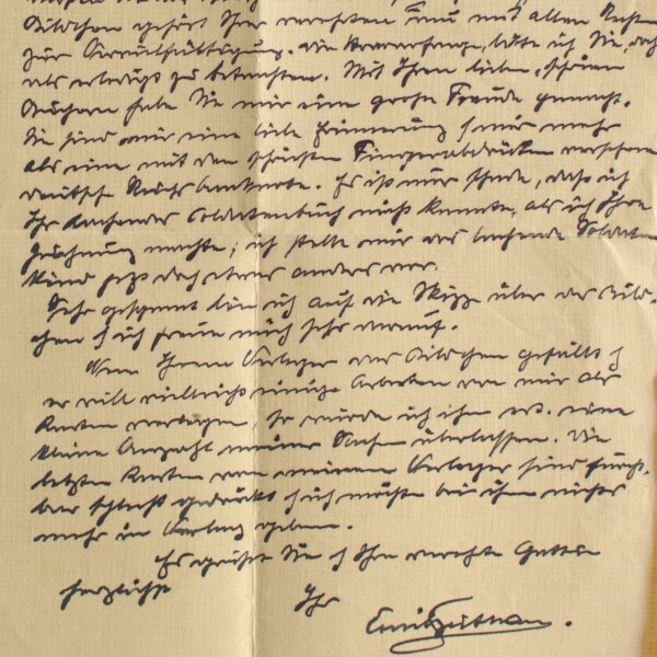 Emil Beithan - Autograph Maler Emil Beithan - Handschrift - 1916