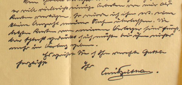 Emil Beithan - Autograph Maler Emil Beithan - Handschrift - 1916