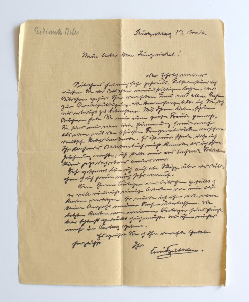 Emil Beithan - Autograph Maler Emil Beithan - Handschrift - 1916