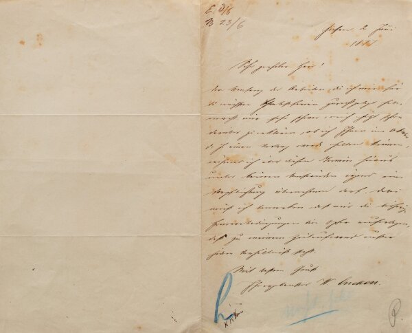 Wilhelm Oncken - Autograph Historiker Wilhelm Oncken - Handschrift - 1877