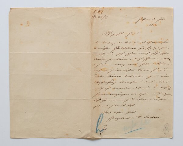 Wilhelm Oncken - Autograph Historiker Wilhelm Oncken - Handschrift - 1877