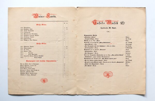 Schwadron der Pappenheimer - Schwadron der Pappenheimer Menükarte Festbankett - Druck - 1895