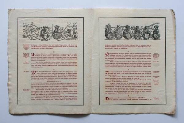 Hoher Harbni-Orden - Harbni-Orden Festordnung 42. Stiftungsfest - Radierung und Druckschrift - 1892