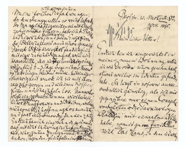 Max Schüller - Konvolut Briefe Chirurg Max Schüller - Handschrift - 1895-1902