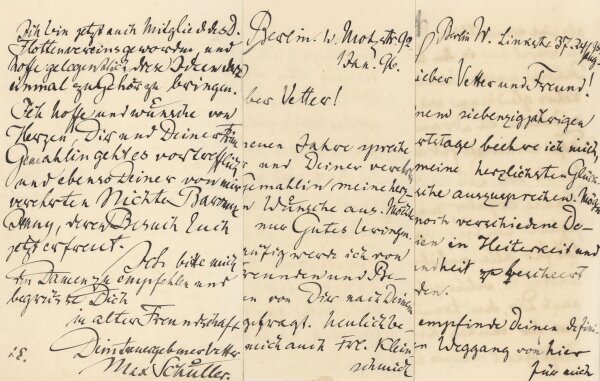 Max Schüller - Konvolut Briefe Chirurg Max Schüller - Handschrift - 1895-1902