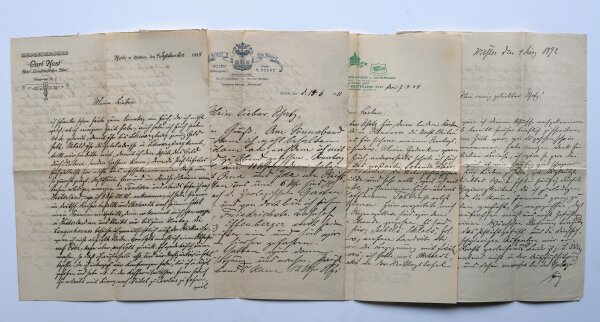 Anton Wernich - Konvolut Dokumente Feuerlöschdirektor Anton Wernich Kiel - Handschrift - 1877-1928