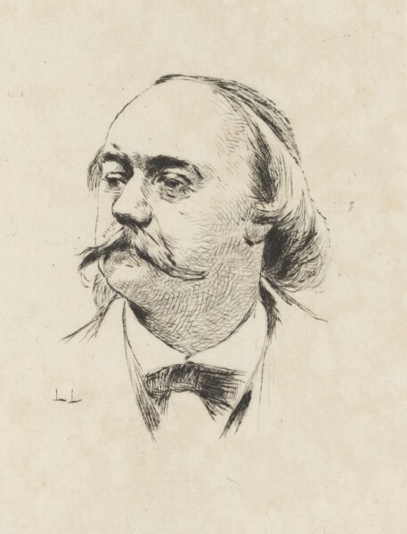 Ladislas Loevy - Gustave Flaubert - Kaltnadelradierung - Um 1900